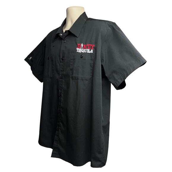 Dirty Tequila Mechanic Garage Rockabilly Black Embroidered Button Up Shirt XL - Picture 2 of 8